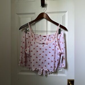 LALA Pink Cherry Sleep Set Size Large